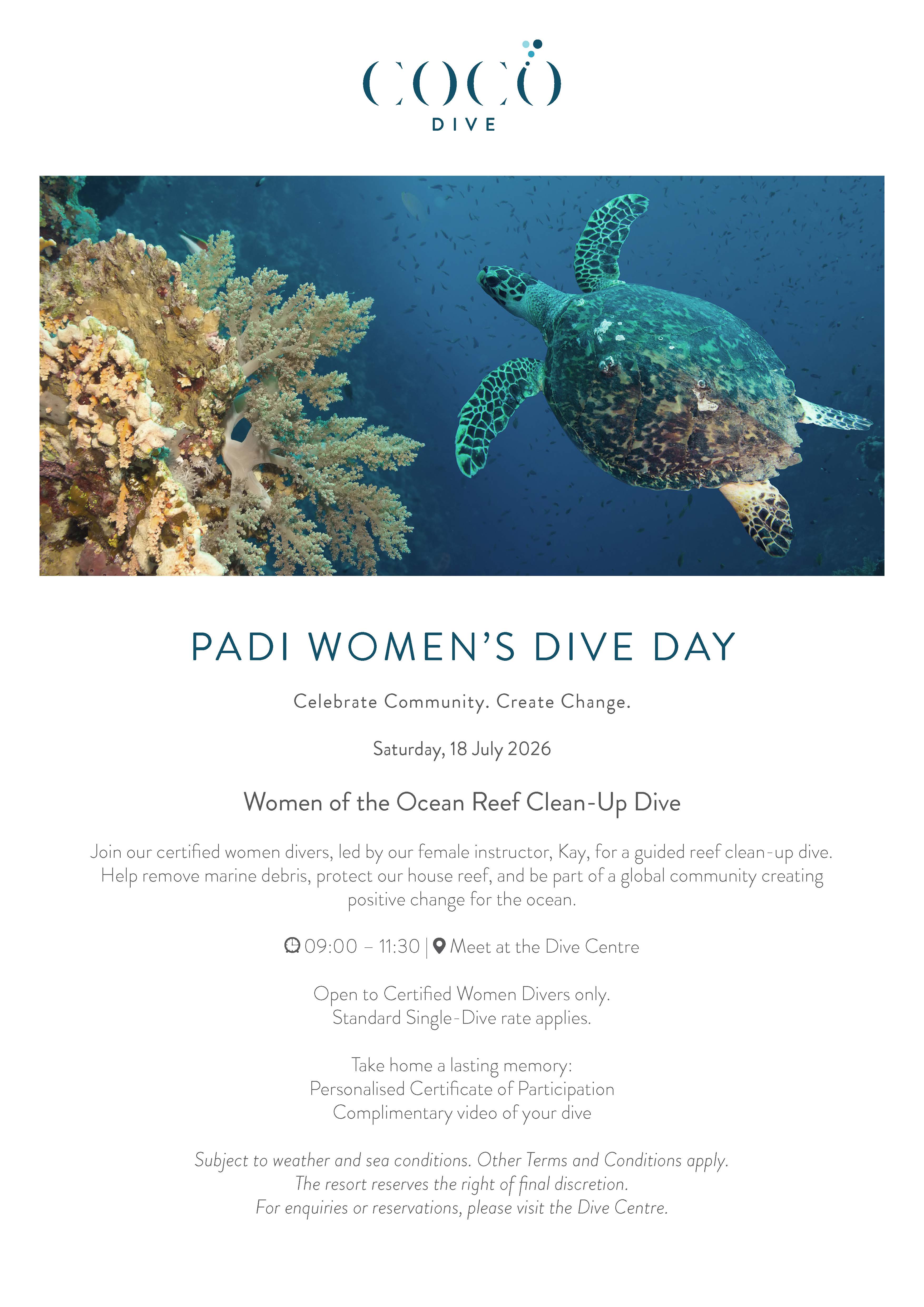 Coco Bodu Hithi Celebrates PADI Women's Dive Day with a Purpose